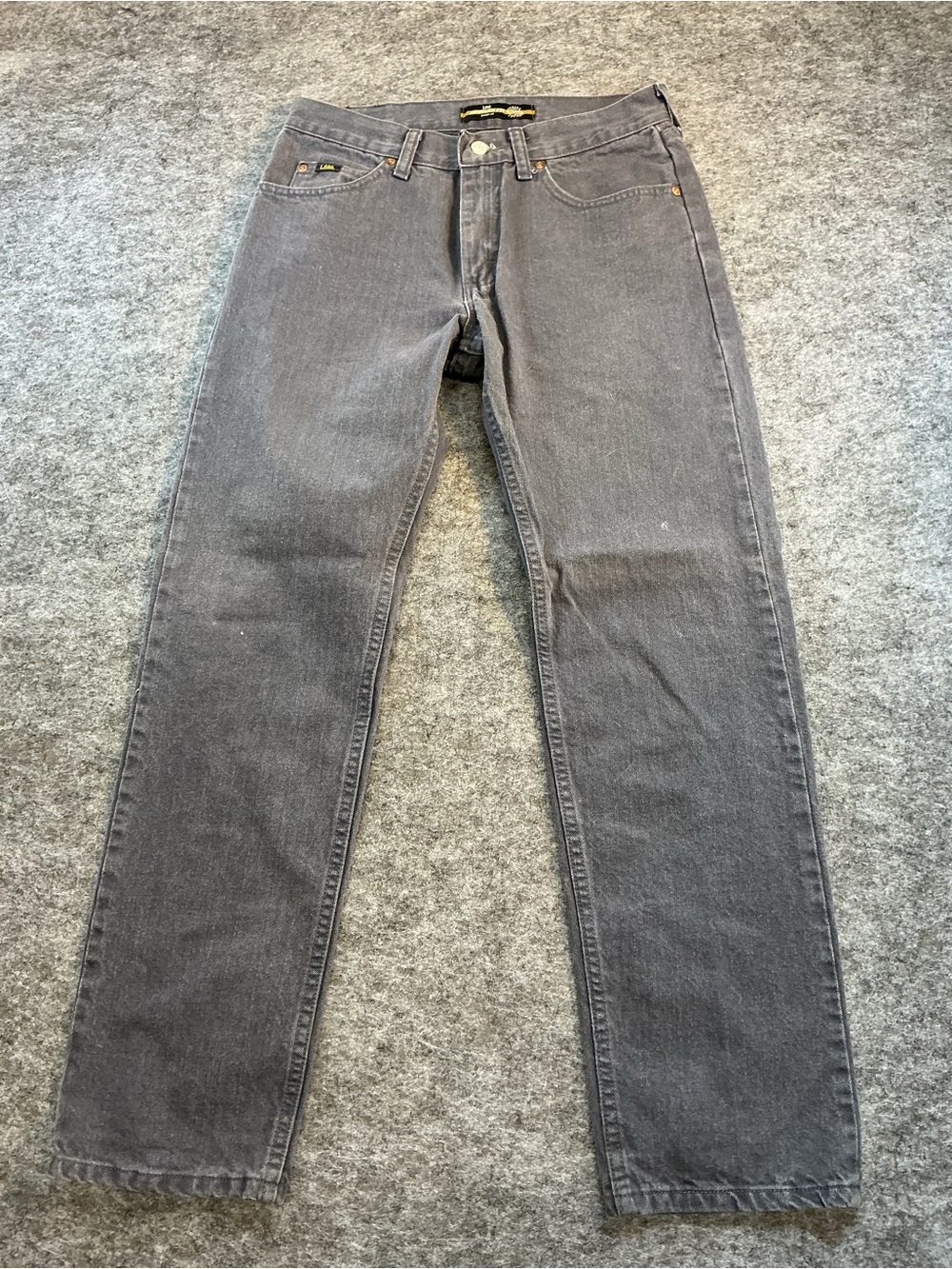Lee Men's Charcoal Straight-Leg Jeans Size 30X30